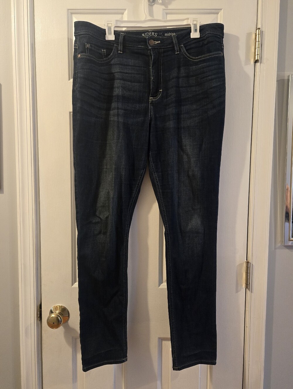 Lee Dark Blue Plus Size 16L Denim Midrise Curvy Skinny Jeans